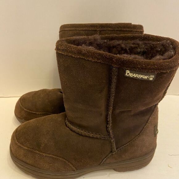 Bearpaw brown boots size 1 - Picture 1 of 9